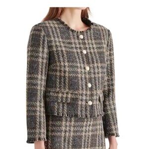 Steve Madden Cropped Tweed Blazer